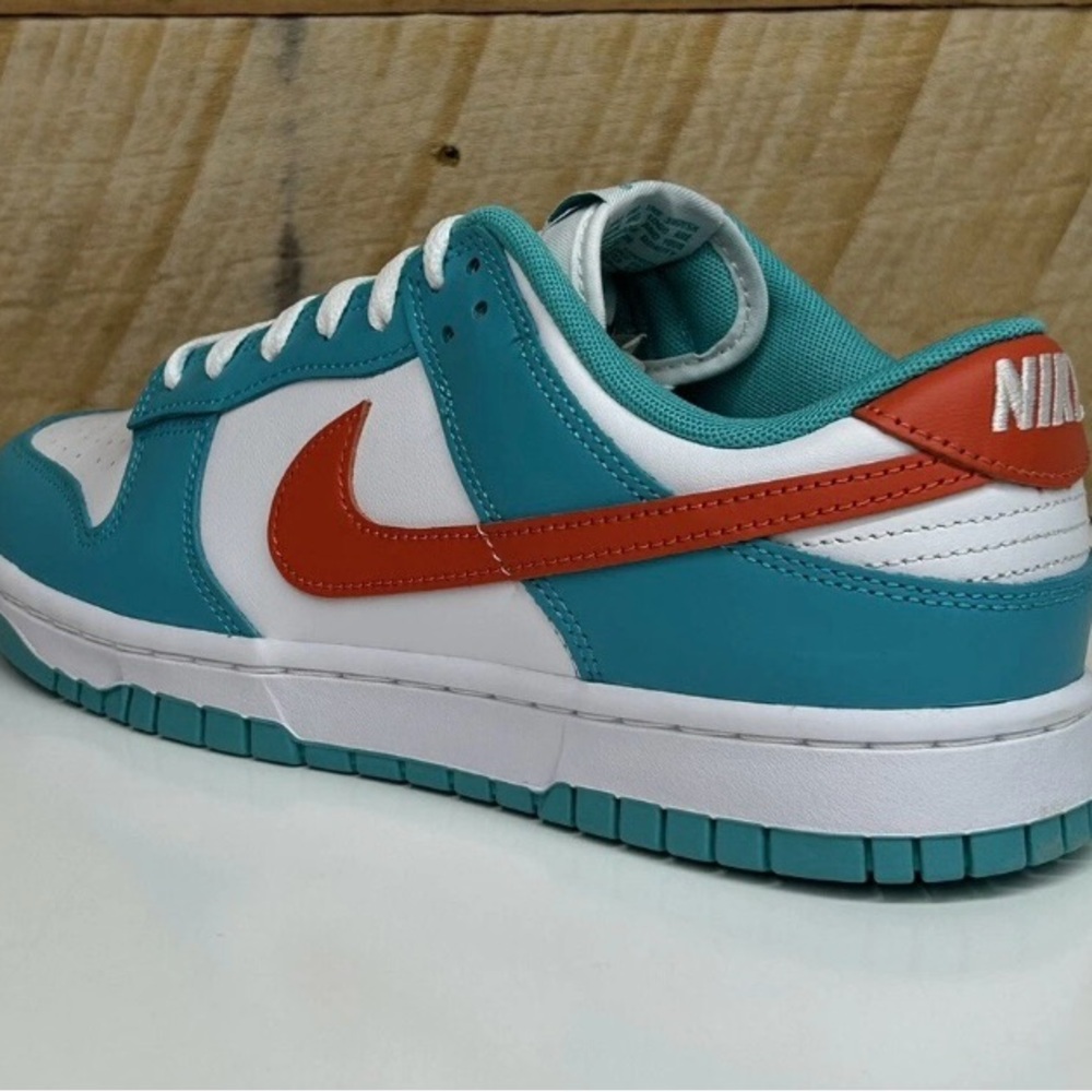 Nike Dunk Low Retro Miami Dolphins Blue Orange Dusty Cactus DV0833-102- Mens 8.5 - Picture 5 of 7